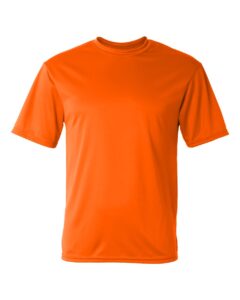 t-shirt bleu orange securite polyester