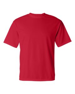 t-shirt bleu rouge polyester
